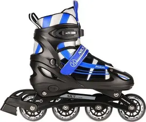 Inline skates Nils Extreme NH18366A 2-in-1 navy blue size M (shoe 35–38) with ice hockey blade conversion