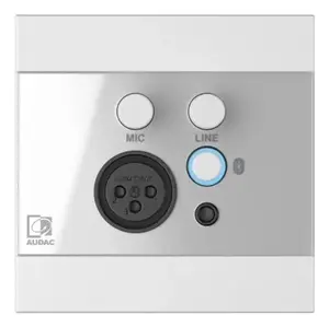 Настенная панель Audac WP225/W с XLR и разъёмом 3,5 мм для микрофона
