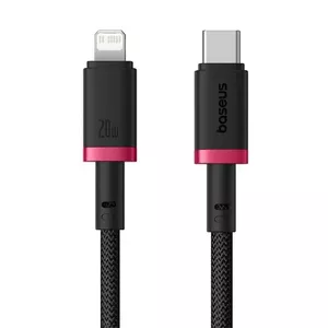 Lādēšanas kabelis Baseus Dura USB uz Lightning 2 m 20W, sarkani/melnā