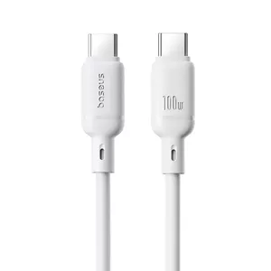 USB-C to USB-C cable Baseus Rychlonabíjecí Silky 1 m 100 W White