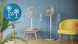 Daudzpusīgs 2-in-1 statīva un galda ventilators