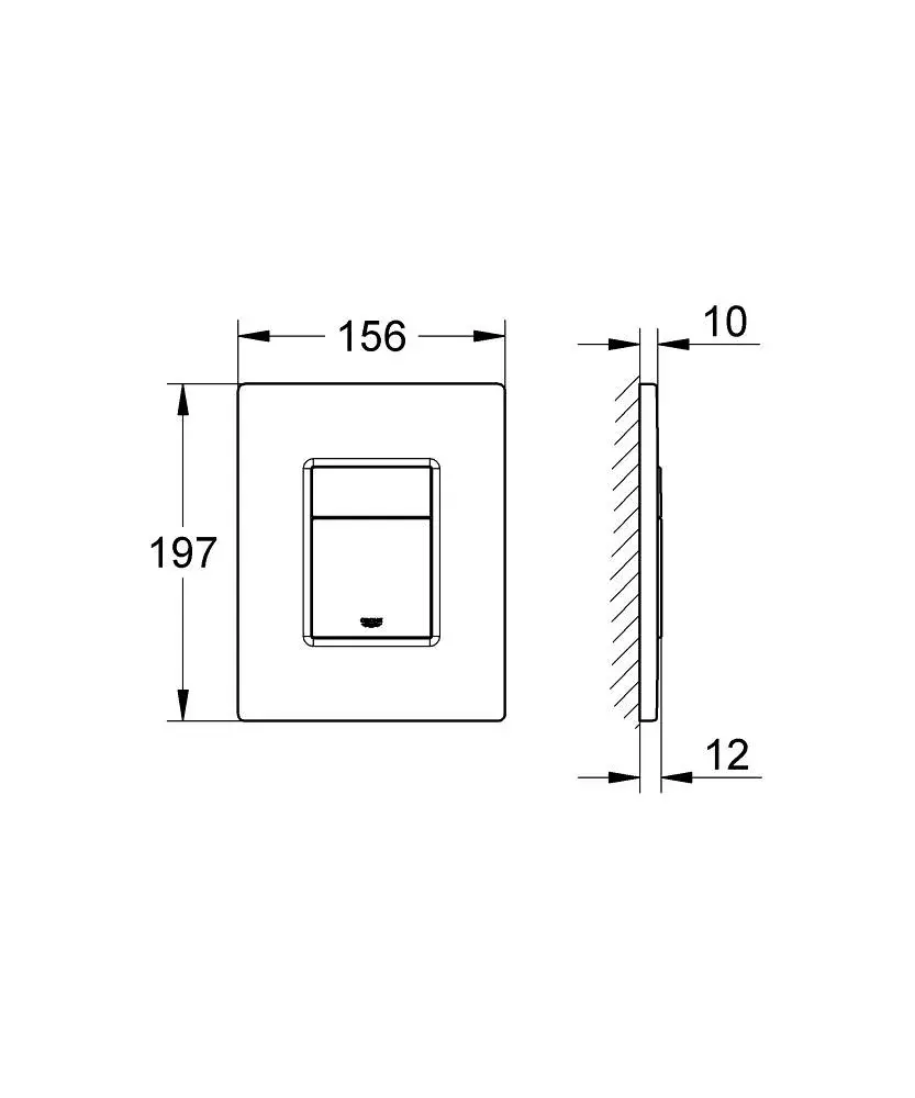 Flush Plate GROHE Skate Cosmopolitan Черная Photo 7