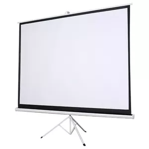 Silelis ET-1 100 collu projekcijas ekrāns, 180x180 cm, 1:1 malu attiecība, statīvs ar automātisko saritināšanu