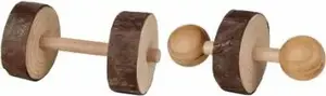 Деревянные гантели для мелких животных Trixie HANTLE DREWNIANE 2 шт 4.5×9 см