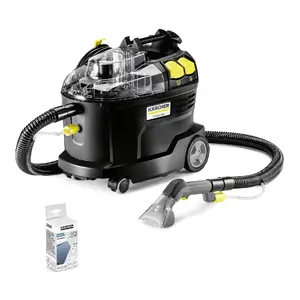 Paklāstu un mēbeļu mazgāšanas ierīce Karcher Puzzi 8/1 Anniversary Edition — pārnēsājams ekstrakcijas tīrītājs tekstila virsmām