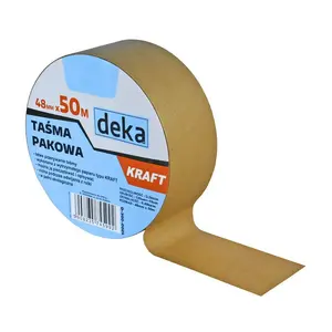 Iepakojuma papīra līmlente Deka 48 mm x 50 m KRAFT, kraft papīra lente