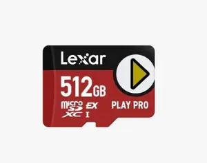 MicroSDXC flash memory Lexar PLAY PRO 512 GB UHS-I U3 — 900 MB/s read, 600 MB/s write