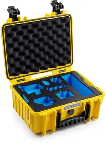 Protective hard case b&w international PP.117 yellow for GoPro Hero 9–13 — waterproof, durable storage