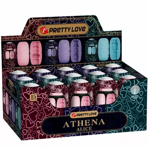 Набор мужских мастурбаторов pretty love — ATHENA ALICE 15 шт (разные текстуры)
