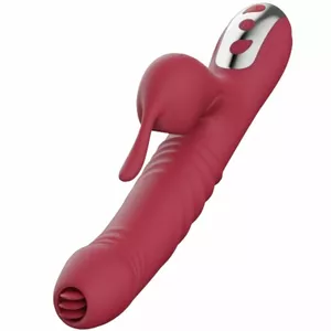 ARMONY - SUCK VIBRATOR & SUCKER WITH BURGUNDY STIMULATING TONGUE