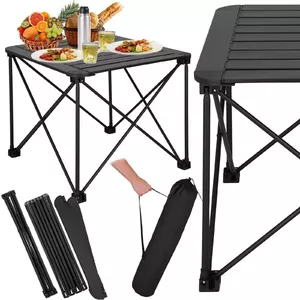 Складной туристический стол Springos CS0113, 52.5×52.5×46 см, чёрный