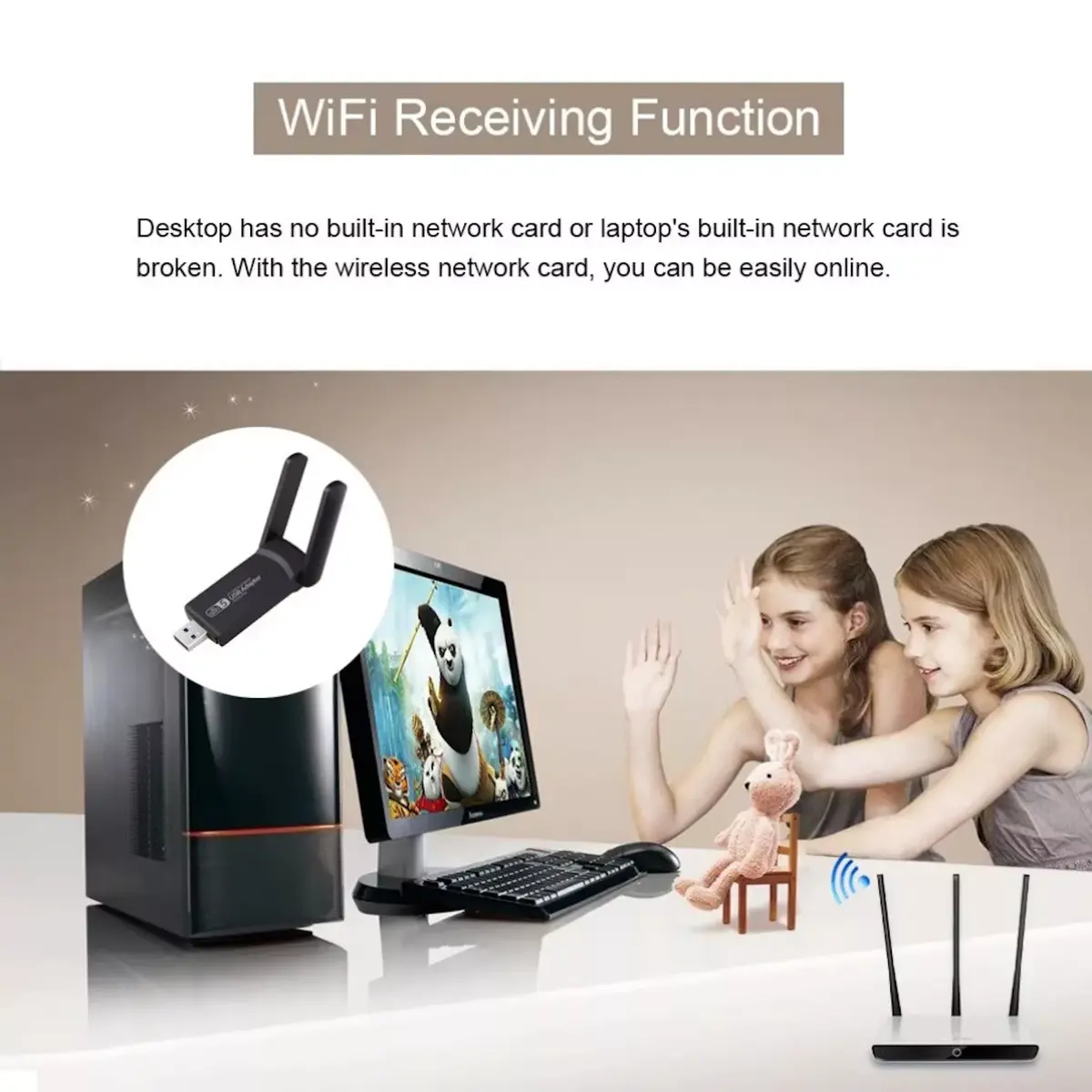 Wi‑Fi адаптер Riff AC1300 RF‑AC1300 Photo 3
