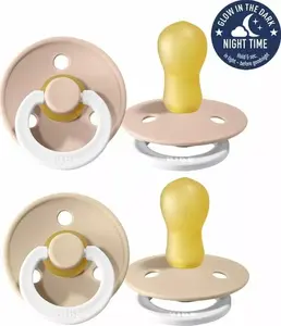 Bibs Blush Night un Vanilla Night Izmērs L Māneklīši 2-paka Hevea kaučuks