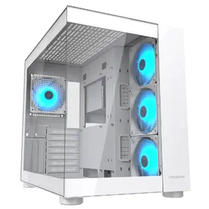 PC Midi Tower Case Cougar FV150 ARGB White — ATX/Micro-ATX/Mini-ITX, 3x120mm front, 1x120mm rear, 2x3.5" + 2x2.5" bays, USB 3.2 Gen1