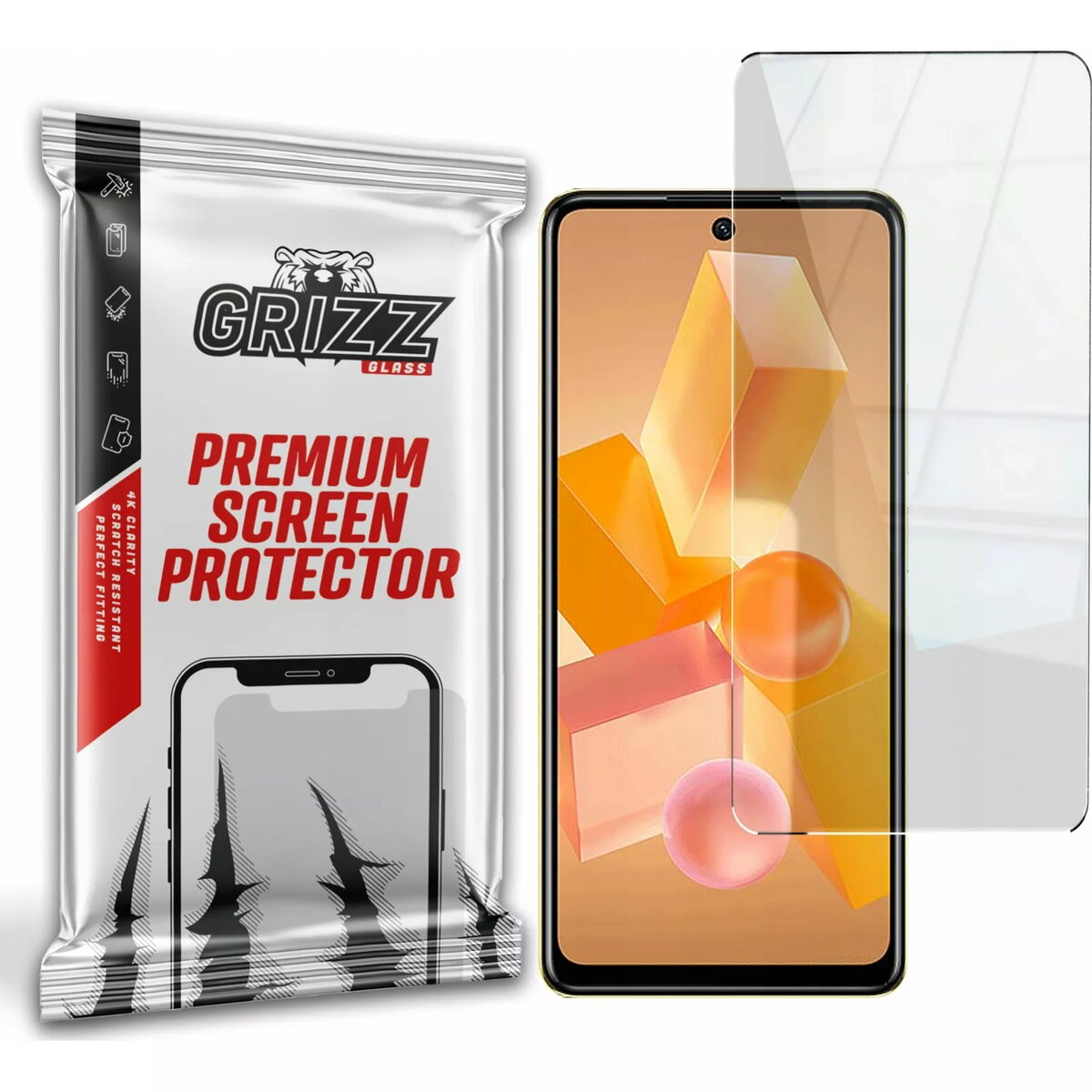 Hibrīdais aizsargstikls GrizzGlass HybridGlass priekš Infinix