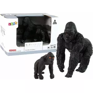 Набор LEANToys: 2 фигурки гориллы с детёнышем — коллекционные животные