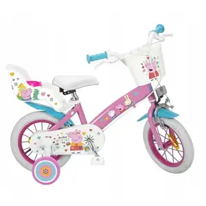 Bērnu velosipēds Toimsa 12" Swinka Peppa rozā, 12" putu riteņi, vienā ātrumā, 2–4 gadu vecumam