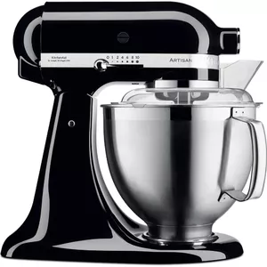 Кухонный комбайн KitchenAid Artisan 5KSM185PS — чаша 4,8 л из нержавеющей стали, 300 Вт, 10 скоростей, чёрный