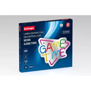 ActiveJet Neon LED AJE-NEON GAME TIME multicolour USB neon sign 143 LEDs, 5 V, 5 W, 120 lm, IP20
