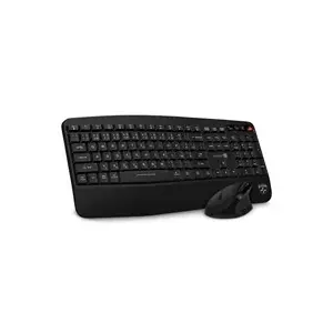 Wireless keyboard and mouse set connectIT CKM-6010-CS Black — 2.4 GHz, compact layout, USB receiver