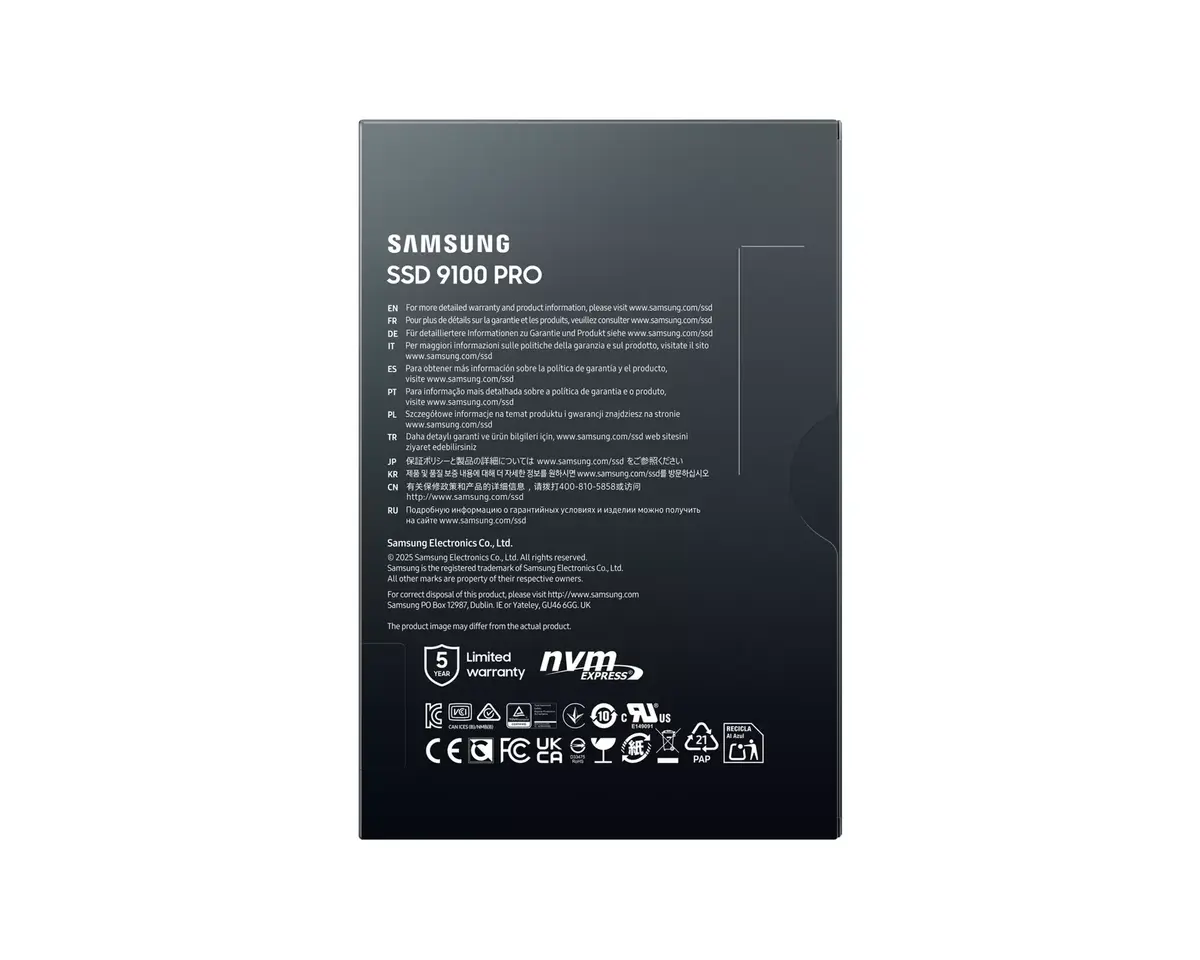 Samsung 9100 PRO 1 ТБ M.2 NVMe PCIe 5.0 SSD Photo 7