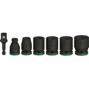 Набор торцевых головок Bosch Powertools PRO 1/2" 7 предметов, черный
