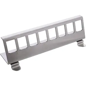 InLine 76203H Keystone Module Holder for DIN Rail Stainless Steel 8-Way