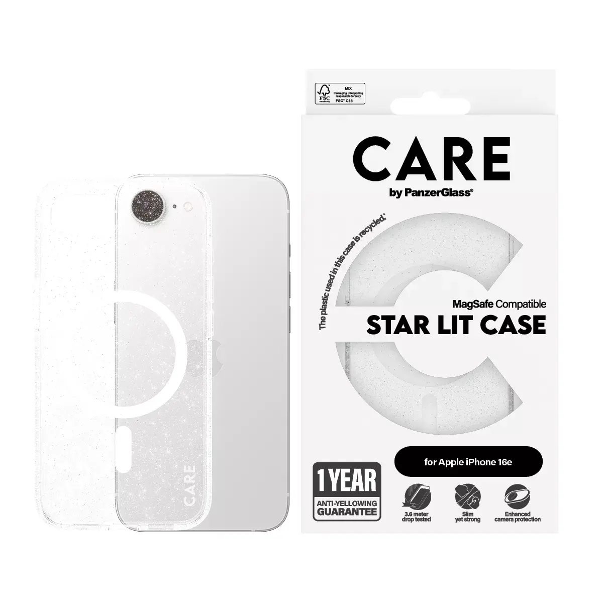 Vāks PanzerGlass CARE by ® Flagship Case Urban Combat Star Lit iPhone 16e Photo 2
