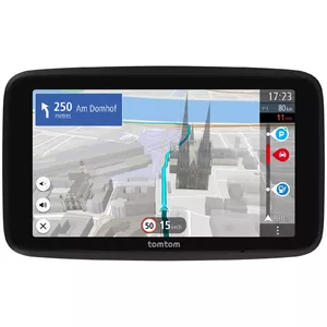 Portatīvais/fiksētais GPS navigators TOMTOM GO 15,2 cm (6") skārienekrāns, Bluetooth, Wi‑Fi, Eiropas kartes, 0,27 kg