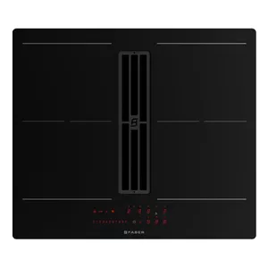 Built-in induction hob with ducted hood FABER GALILEO SLIM A600 60 cm black 4-zone induction 630 m³/h 7400 W
