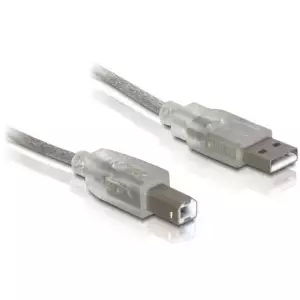 USB кабель DeLOCK 0.5м A-B серый 82057