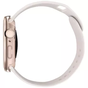 Korpuss UNIQ Voute priekš Apple Watch Series 10 46mm, rūdīts stikls, rozā zelts