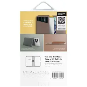 Магнитный RFID кошелек UniQ Lyden DS — серый, функция подставки для телефона