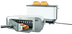 Тостер Ninja ST200EUWH 3-в-1, гриль и пресс для панини, на 2 ломтика, белый