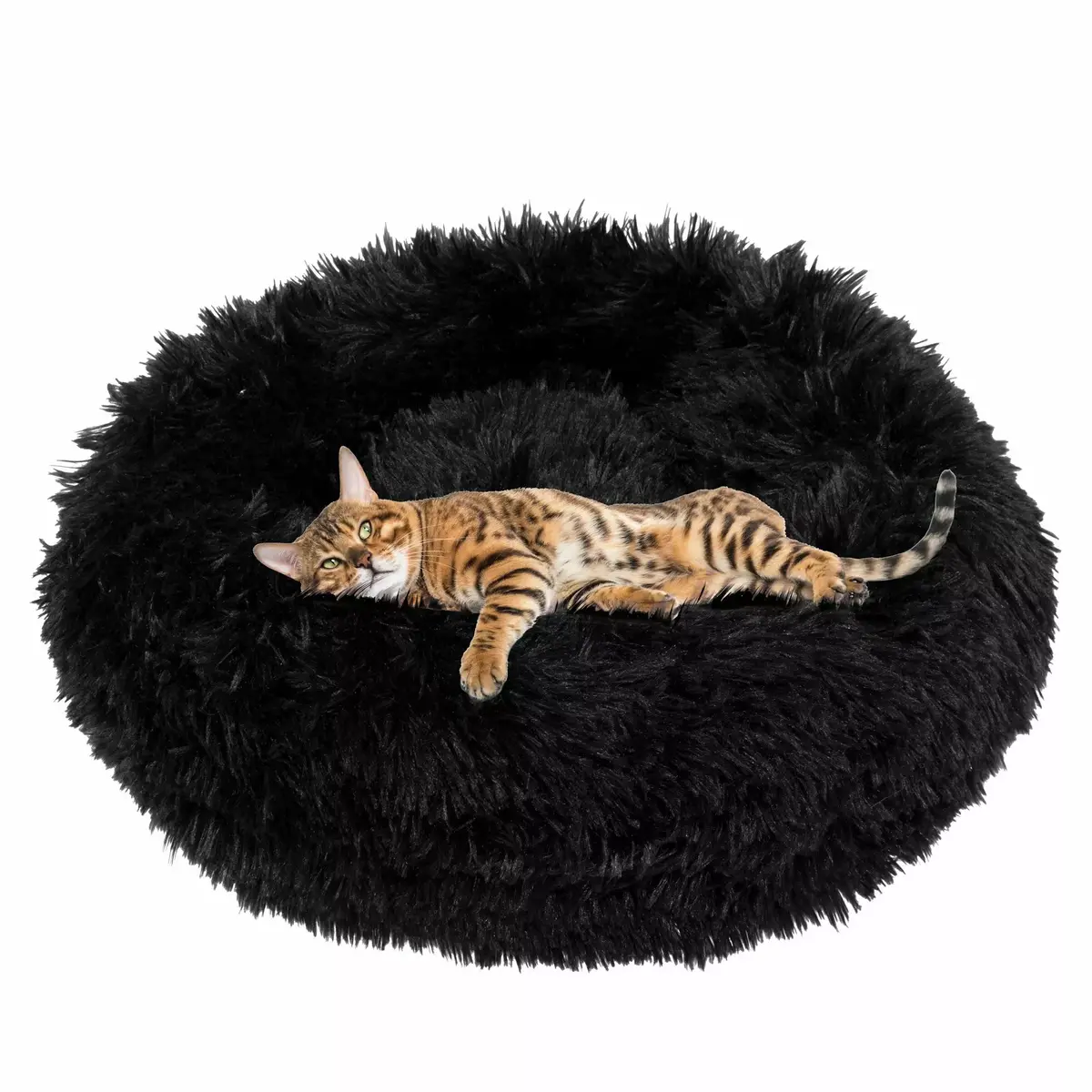 Dog bed Springos PA0161 plush black 40 cm Photo 6