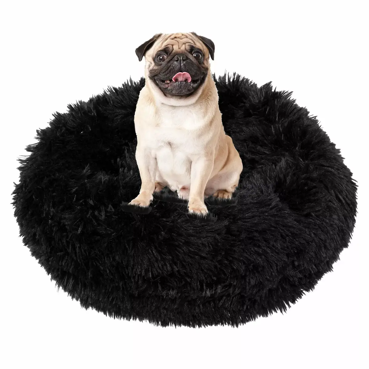 Dog bed Springos PA0161 plush black 40 cm Photo 8