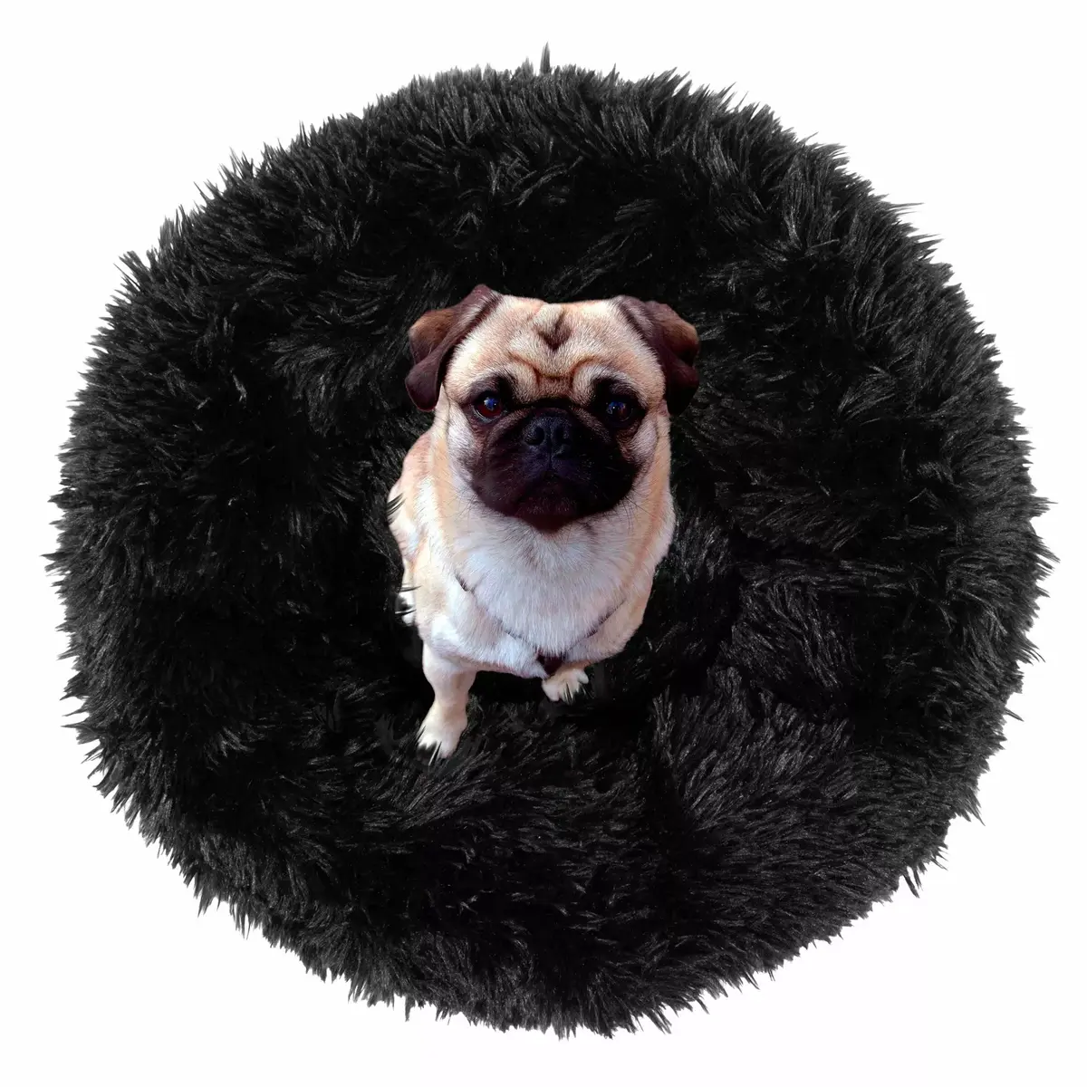 Dog bed Springos PA0161 plush black 40 cm Photo 9