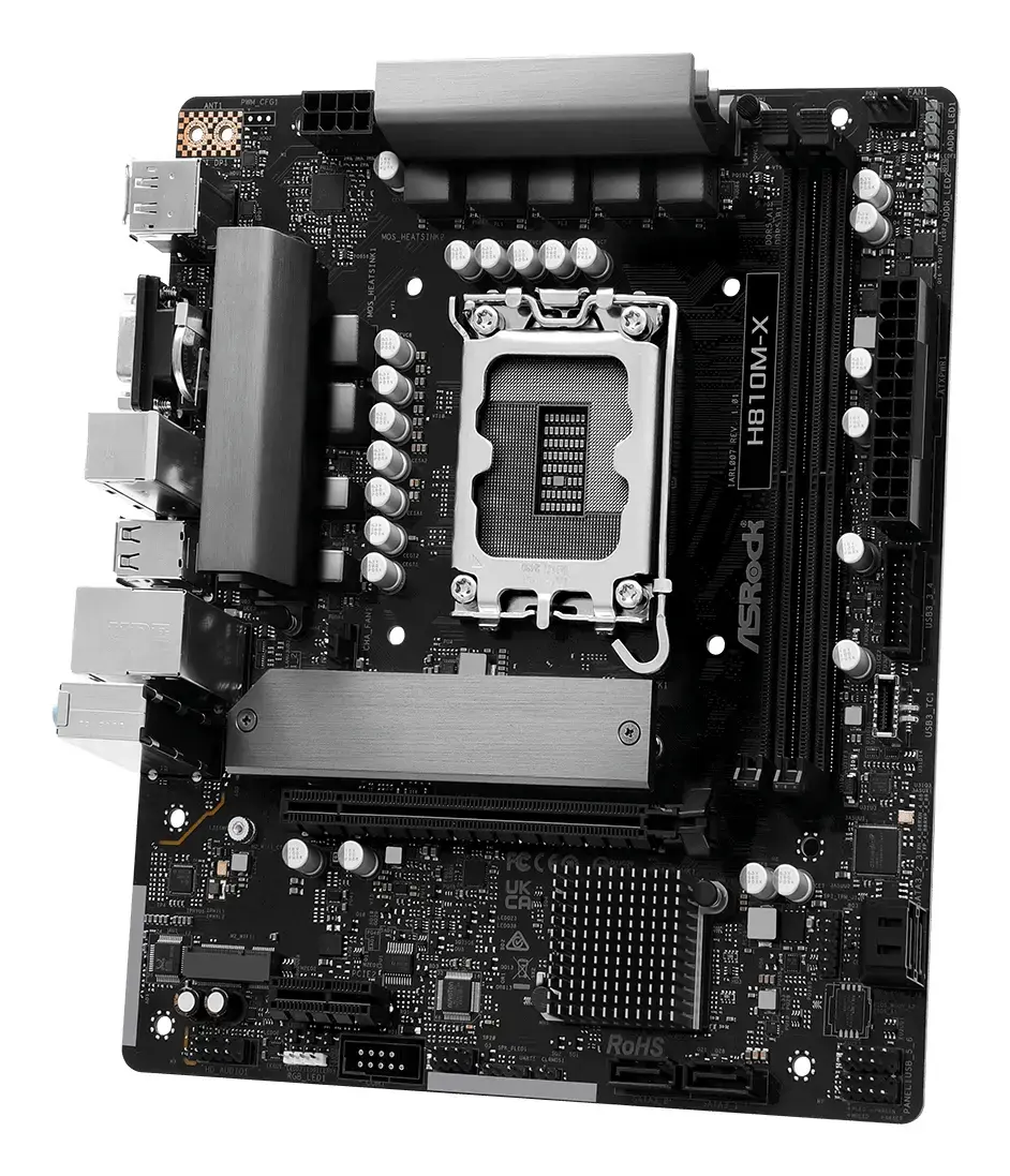 ASROCK H810M‑X micro ATX mātesplate Intel H810 Photo 3