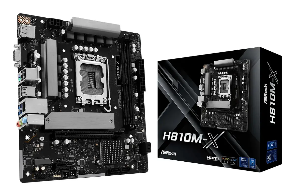 ASROCK H810M‑X micro ATX mātesplate Intel H810 Photo 4