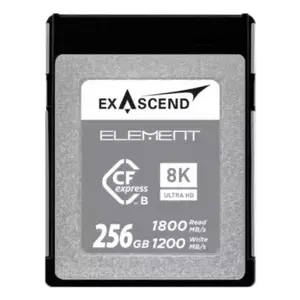 Карта памяти CFexpress Type B Exascend ELEMENT 256 ГБ — чтение 1800 МБ/с, запись 1200 МБ/с