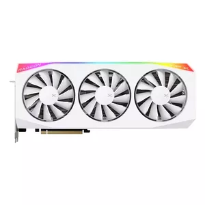 Grafiskā karte XFX Radeon RX 9070 XT — 16 GB GDDR6, PCIe 5.0, 256‑bit, 3xDP 2.1 + HDMI 2.1, 3 ventilatori, balta