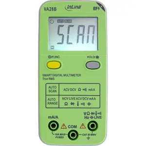 Multimeter InLine 43117B pocket-size with auto-range, autoscan, LCD 44×30 mm, AAA battery