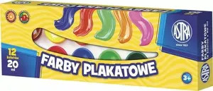 Plakātu krāsas Astra 12 krāsas 20 ml komplekts (83114901)