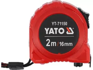 Tape measure YATO YT-71150 — 2 m measuring tape, ABS housing, black/red