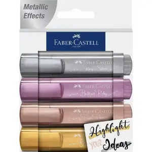 Metallic highlighter Faber-Castell 4 colors, model 408590