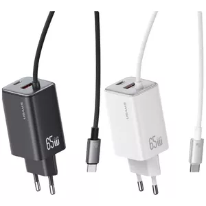 Сетевое зарядное устройство GaN usams JC Series CC266 65W 2×USB-C 1×USB-A