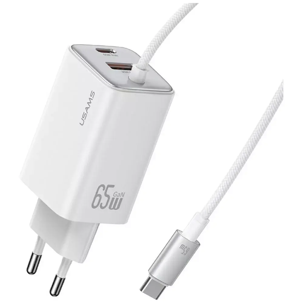 GaN lādētājs usams CC266 65W 2×USB‑C 1×USB‑A Photo 5