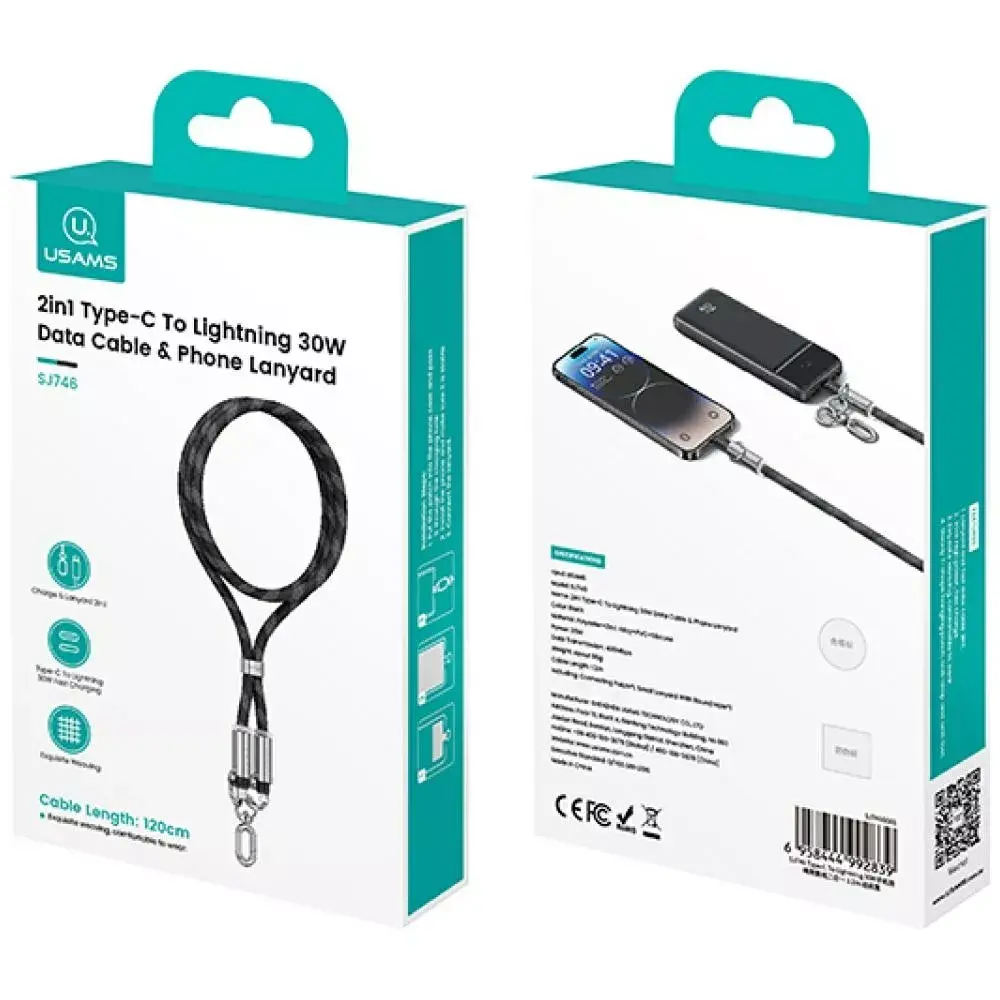 usams SJ746 USB-C to Lightning 30W 1.2m Photo 4