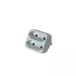 Power splitter Konnoc DX-GB01/2 square 2x flat — 2‑way mains outlet adapter