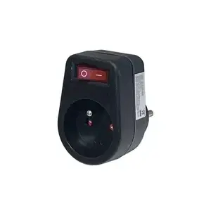 Strāvas sloksne Konnoc DX-FZBK-01/01A — 1 kontaktligzda ar slēdzi, melna